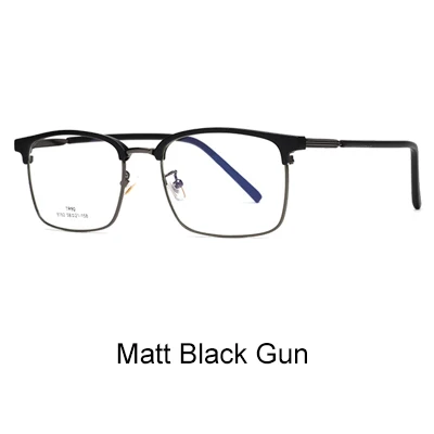 Matt Black Gun Ralferty, оптические очки, мужские, ультралегкие, TR90, оправа для очков,, деловые, квадратные, по рецепту, близорукость, оправы для очков O8162 - Цвет оправы: Matt Black Gun