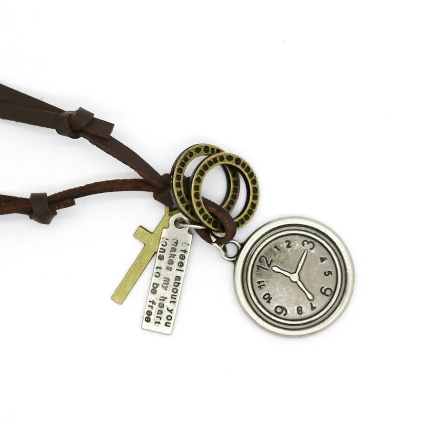 Модные ботинки в европейском и американском стиле кожаное ожерелье панк ретро