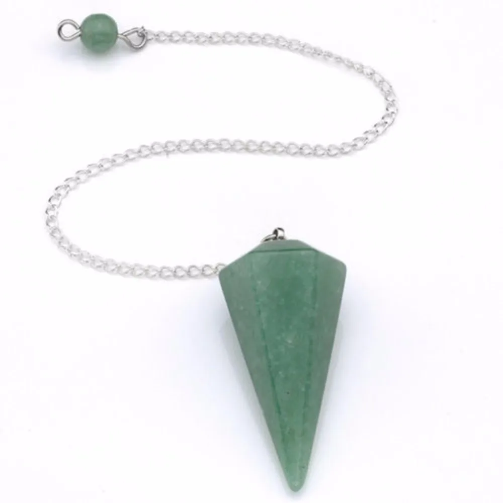 2018 натуральный кристалл кулон ожерелья гексагональной Колонка конический ромб