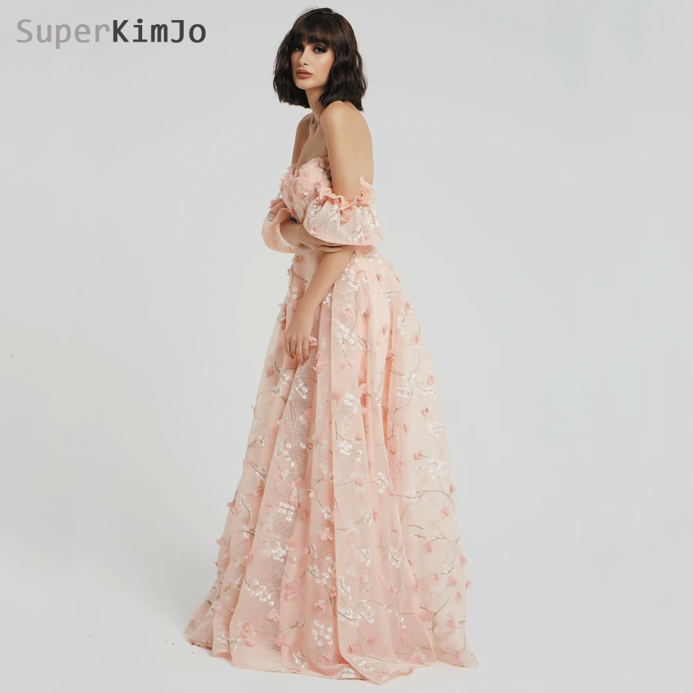 SuperKimJo 3D платья для выпускного вечера с цветами 2019 Новое поступление Арабский