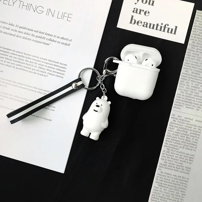 BeiJiXiong Милый силиконовый чехол, наушники для Apple Airpods i12 TWS Air Pods 1 2 3, Bluetooth, чехол для наушников, мультяшная панда, коробка с брелком - Цвет: BeiJiXiong