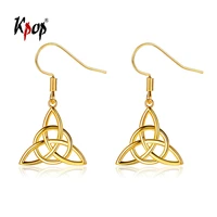925 sterling silver knot hook earrings irish jewelry gold color eternal love knot drop dangle earrings for women e13322