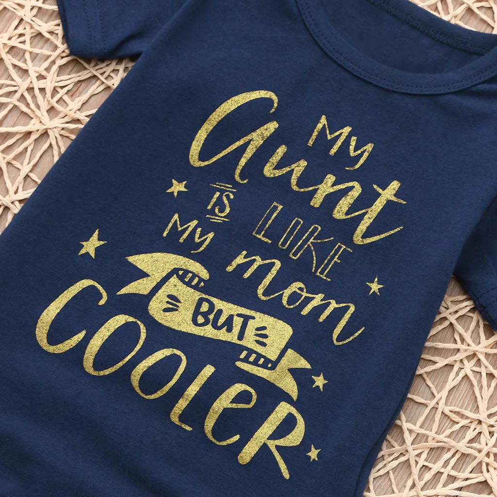 Одежда для новорожденных мальчиков и девочек Комбинезон с надписью летняя