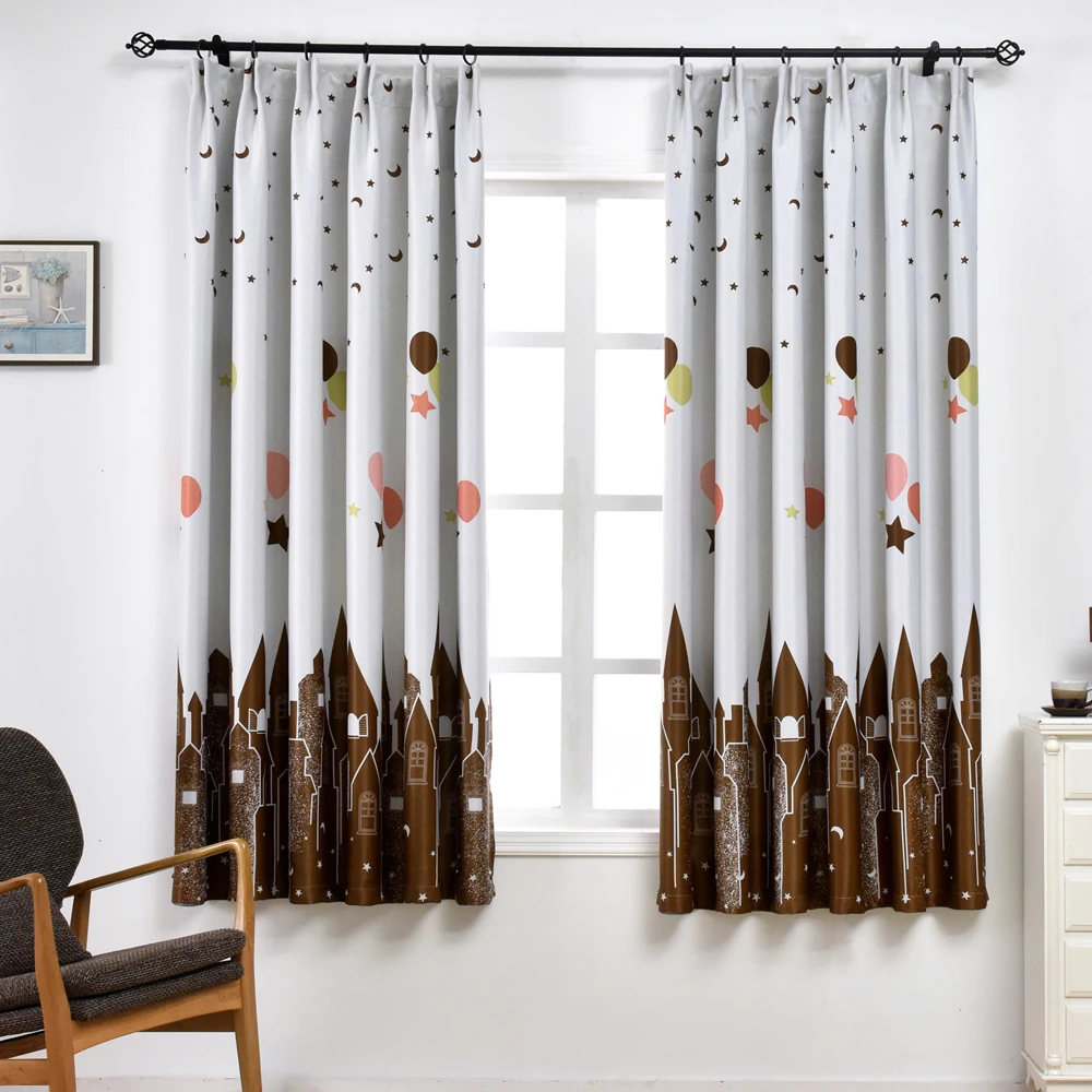 Короткая детская комната занавеса кухня Cortinas затемненные оконные занавески s для гостиной ткань может настроить rideaux PC025& 30