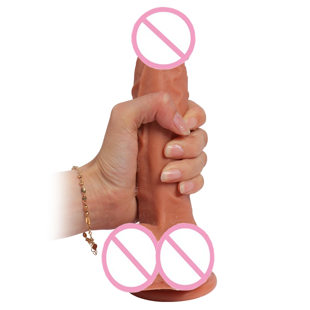 HOWOSEX реалистичный жидкостный мягкий силиконовый фаллоимитатор с двойной