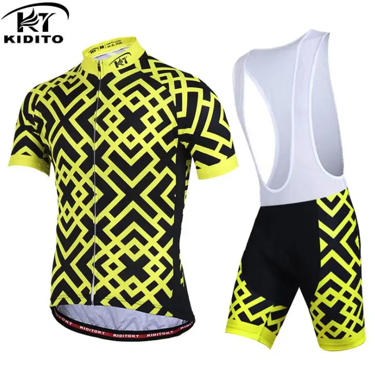 Jersey and Bib Pants KIDITOKT велосипедные Джерси наборы MTB велосипед одежда для гонок горный велосипед одежда bicicleta Униформа Майо Ropa Ciclismo - Цвет: Jersey and Bib Pants