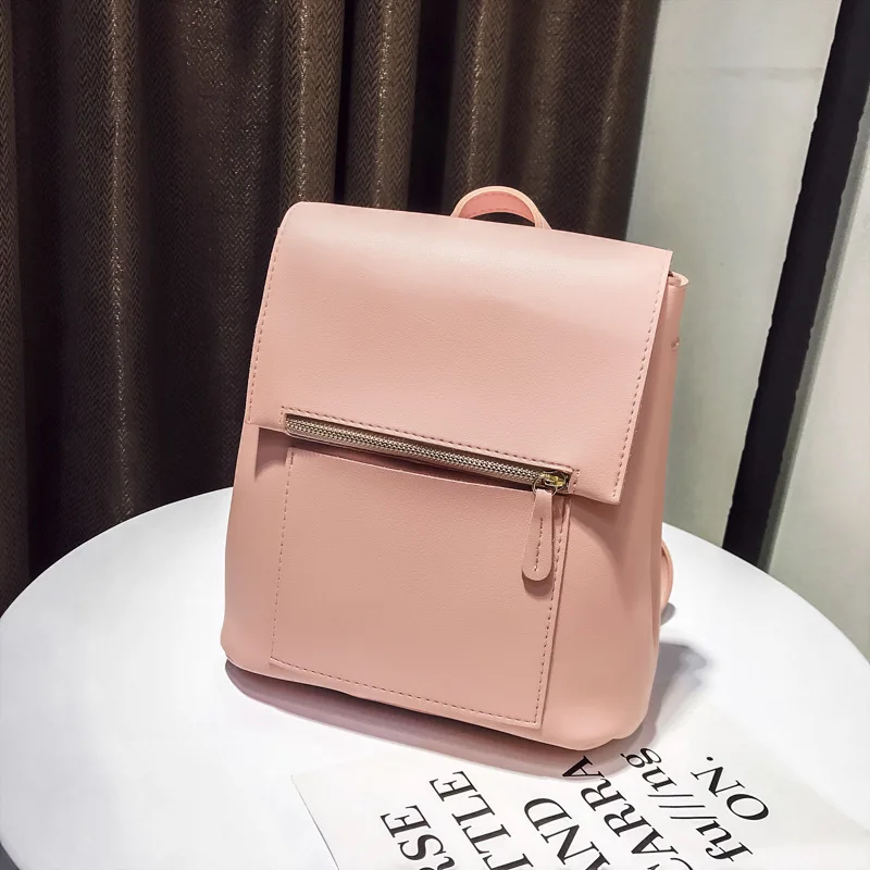 OTHERCHIC простые Стильные Модные женские рюкзаки искусственная кожа черный