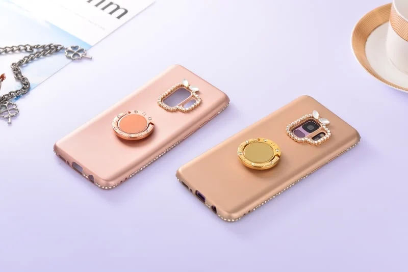 Модные с сияющими блестками алмаз тонкий кольцо чехол для samsung Galaxy S8 S9 плюс |