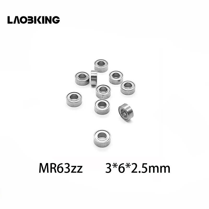 10 шт. MR63 Z MR63ZZ 3*6*2,5 мм шариковый Миниатюрный подшипник MR63 ZZ L-630ZZ WA673ZZA 3x6x2,5 мм модель вертолета