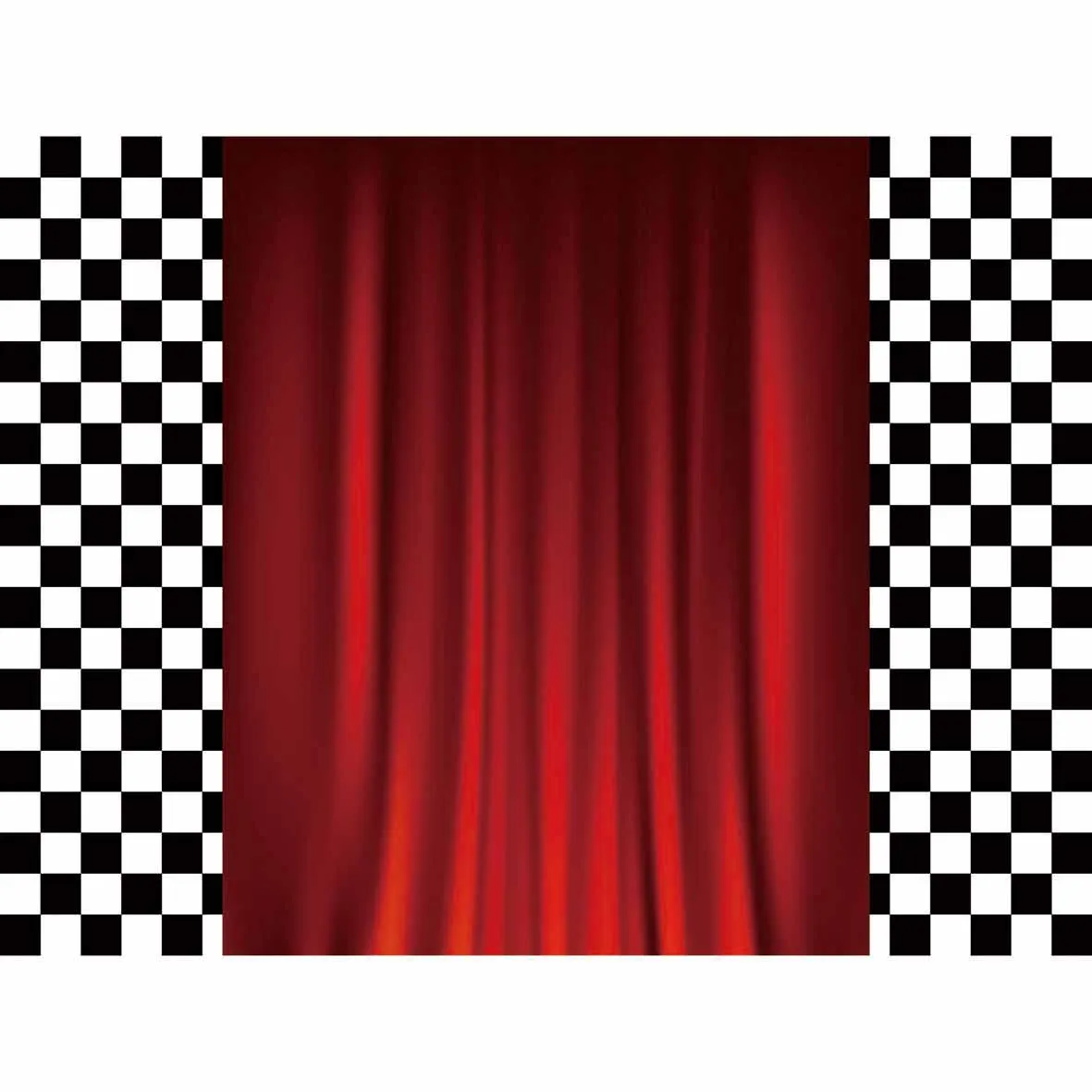 Фоны Funnytree для фотостудии гонки красная ткань в клетку Спорт День рождения фон