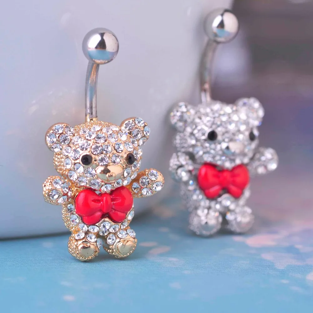 Кольцо бабочка из хирургической стали 316L для пирсинга пупка 14 г 1 6 мм|kawaii|kawaii