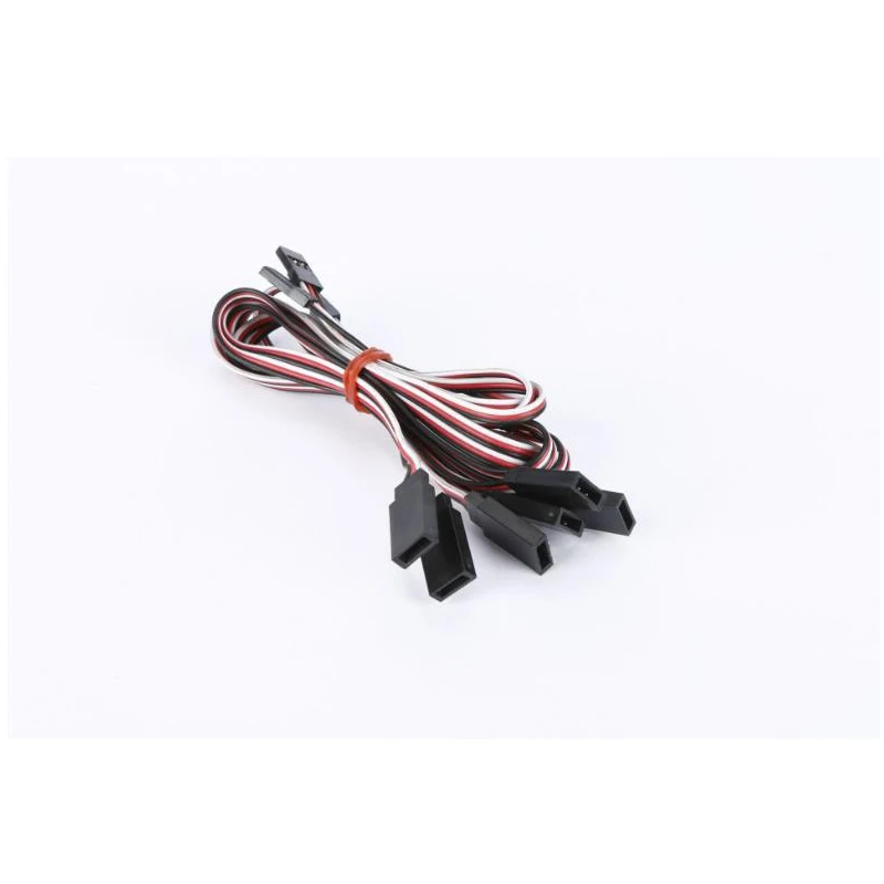 

Rudder Line Rc Extension Cord / Futaba Model Connection Line Jr Male To Female Servo White Red Black