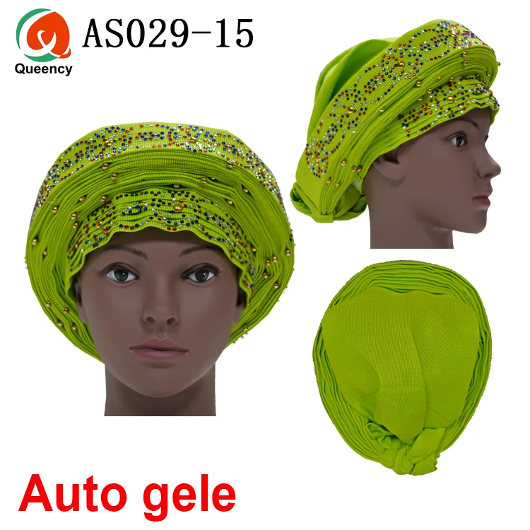 Aso Ebi Queency Африканский Авто геле уже связаны Aso OKE Headtie 1 шт./упак. доступны 24 цвета DHL AS029