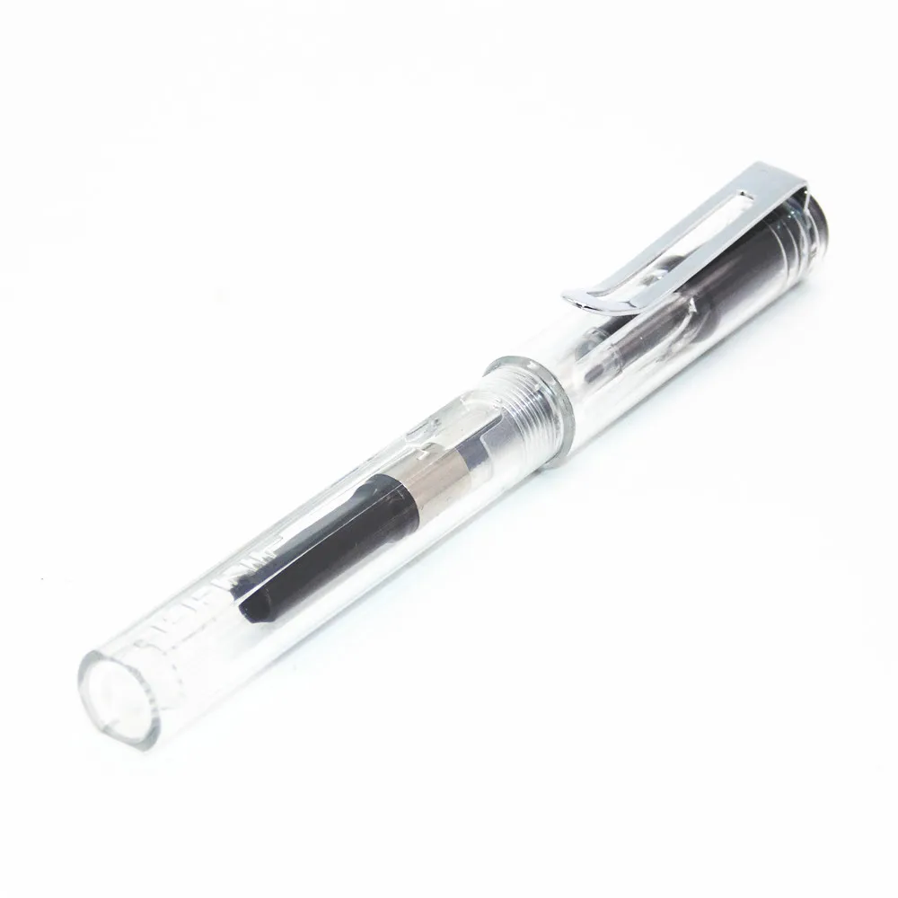 Jinhao 599 прозрачная белая цветная перьевая ручка с тонким наконечником для бизнеса