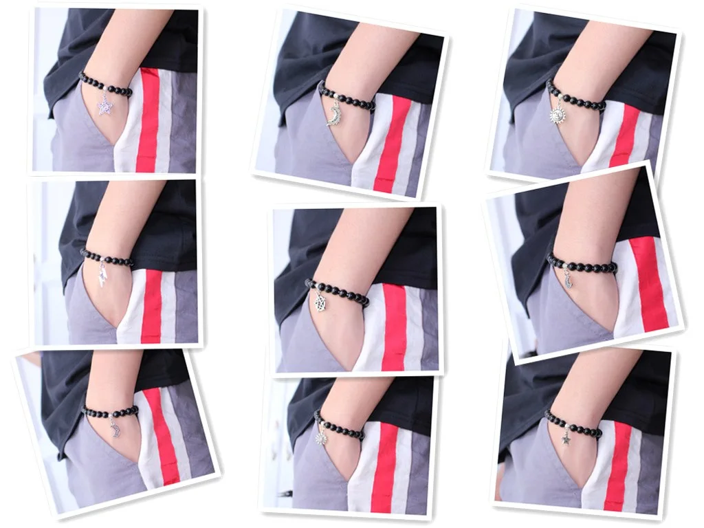 Браслет с подвеской из сплава серебра мужской повседневный модный браслет