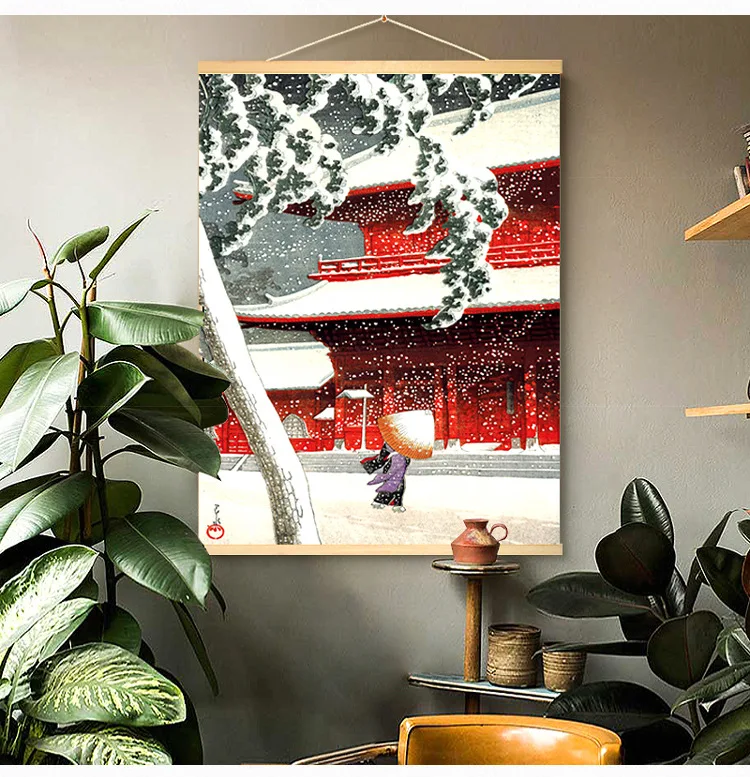 Японский Ukiyoe подвесной свиток живопись на холсте плакаты и принты настенные художественные настенные картины для гостиной скандинавские украшения дома