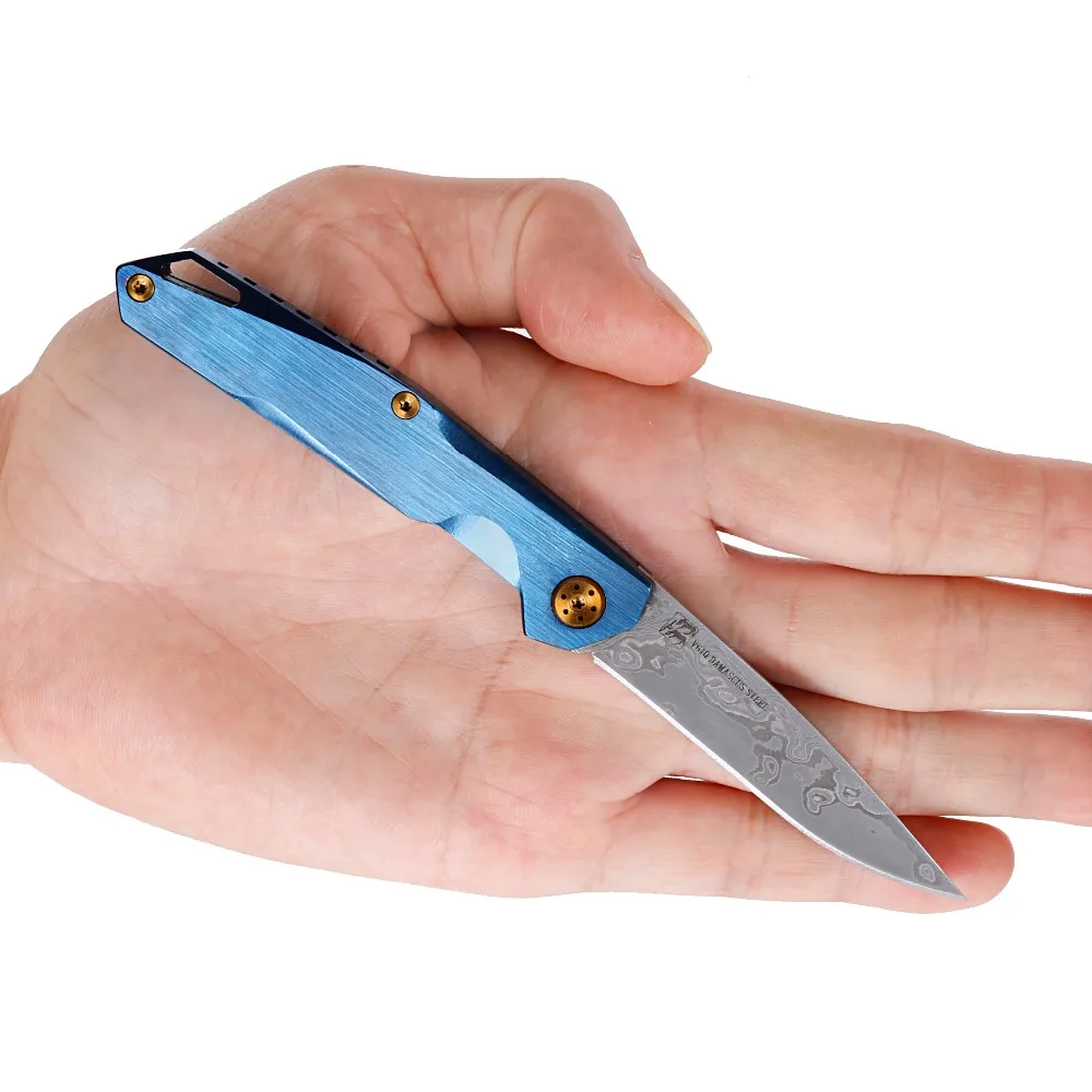 WHYEDC версия jonnyjamie UK PEN2 карманный нож из нержавеющей стали Ручка VG10 Дамасская сталь