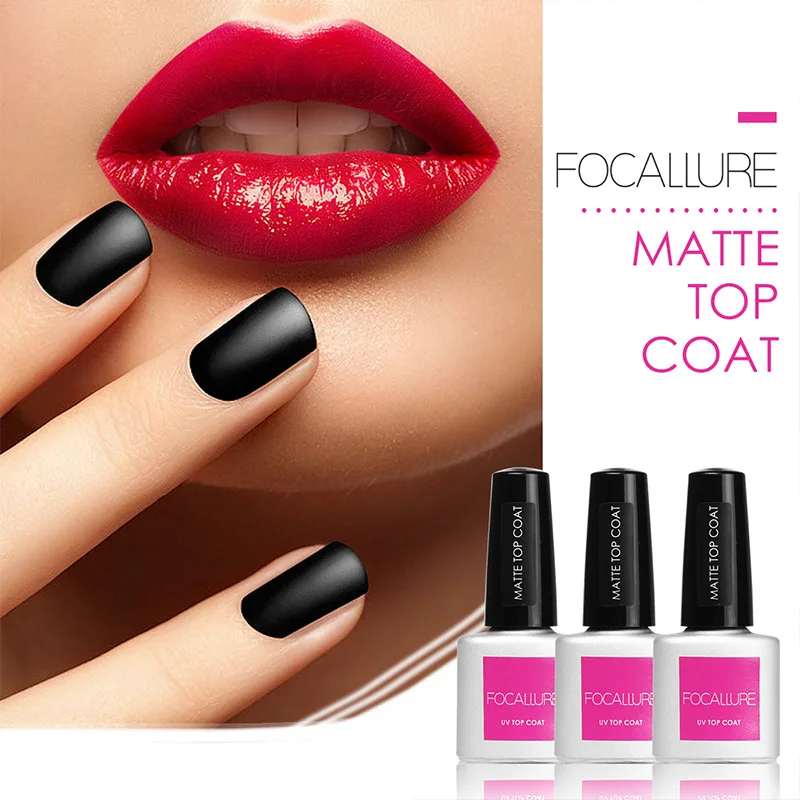 Focallure 7 мл матовая поверхность Магия Лаки для ногтей Гели лак Led УФ Soak Off Ясно Цвет