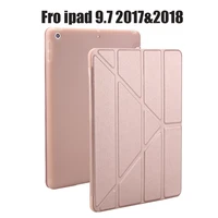 case for new ipad 9 7 inch 2017 2018 release soft silicone bottompu leather smart cover auto sleep for new ipad 9 7