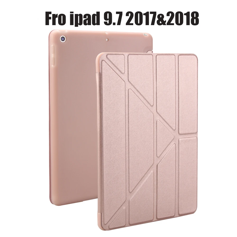 Чехол для нового iPad 9 7 дюйма выпуск 2017 2018 Мягкая силиконовая подошва + умный чехол