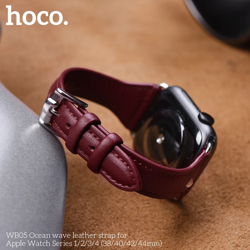 Женский браслет Hoco, ремешок для Apple watch, серия 4, 3, 2, 1, Алмазный ремешок из натуральной кожи для Iwatch, 38 мм, 42 мм, 40 мм, 44 мм