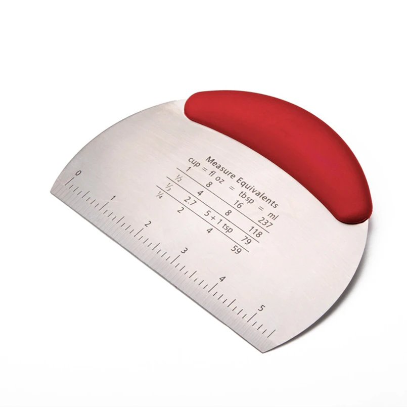 Multi-purpose Semicircle Stainless Steel Dough Cutter Pastry Chopper Measuring Scale Show Cake Scraper Pizza Slicer Bread Knife | Дом и сад