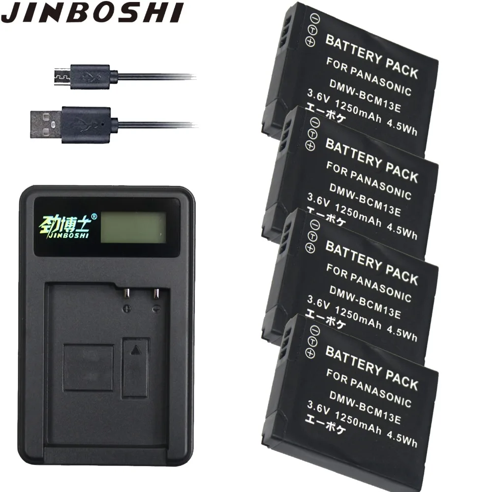 4x DMW BCM13E батарея + LCD USB зарядное устройство для Panasonic Lumix DMC ZS35 ZS40 FT5 TZ60 ZS27 ZS30|Цифровые