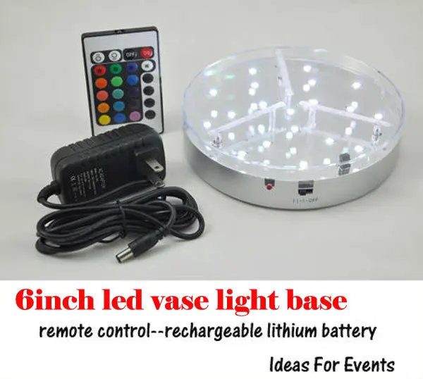 Wireless remote controlled Wedding Led Centerpiece LED Light Base Candle Lamp Floralytes Floral Party Decoration | Дом и сад