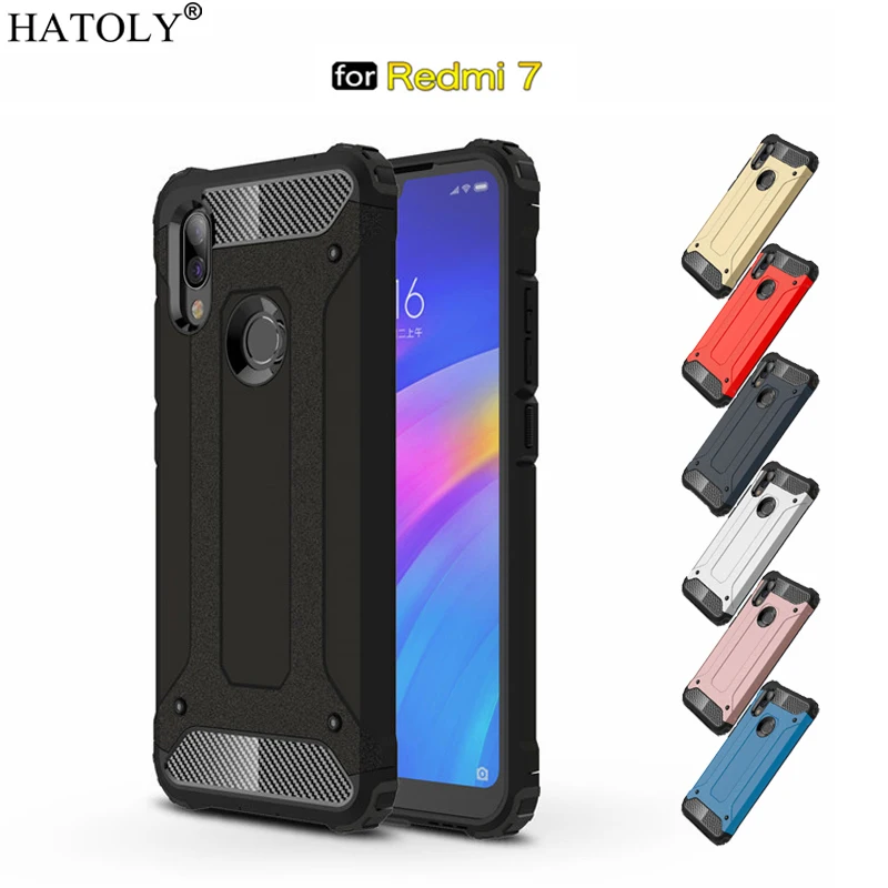 

Чехол для Xiaomi Redmi 7, противоударный Прочный жесткий чехол-бампер для Redmi 7, силиконовый чехол-бампер для телефона Xiaomi Redmi 7