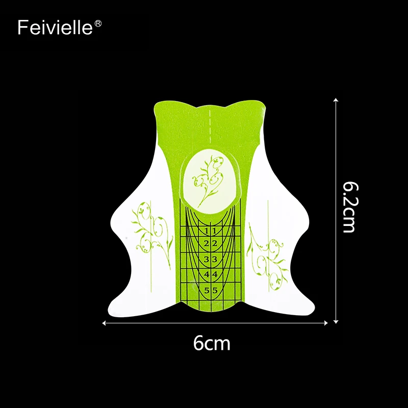 Feivielle, новинка, 500 шт, сделай сам, квадратная форма, клейкая форма для ногтей, для акрила/УФ-геля, кончик для ногтей, наращивание ногтей, маникюрные инструменты для ногтей