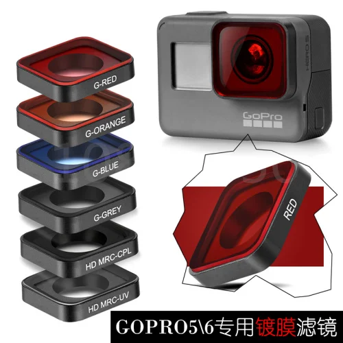 

Action Camera Filters For GoPro Hero 5 6 7 WaterProof Filter UV CPL ND Color Filters Set Hero5 Hero6 7 Outdoor Accessories