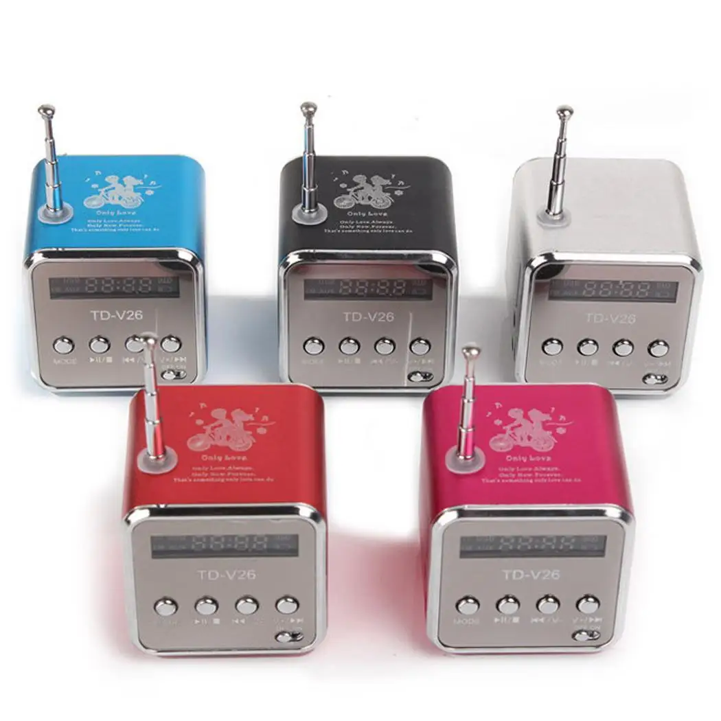 TD-V26 мини-динамик портативный Micro SD TF usb-флеш-накопитель музыкальный усилитель