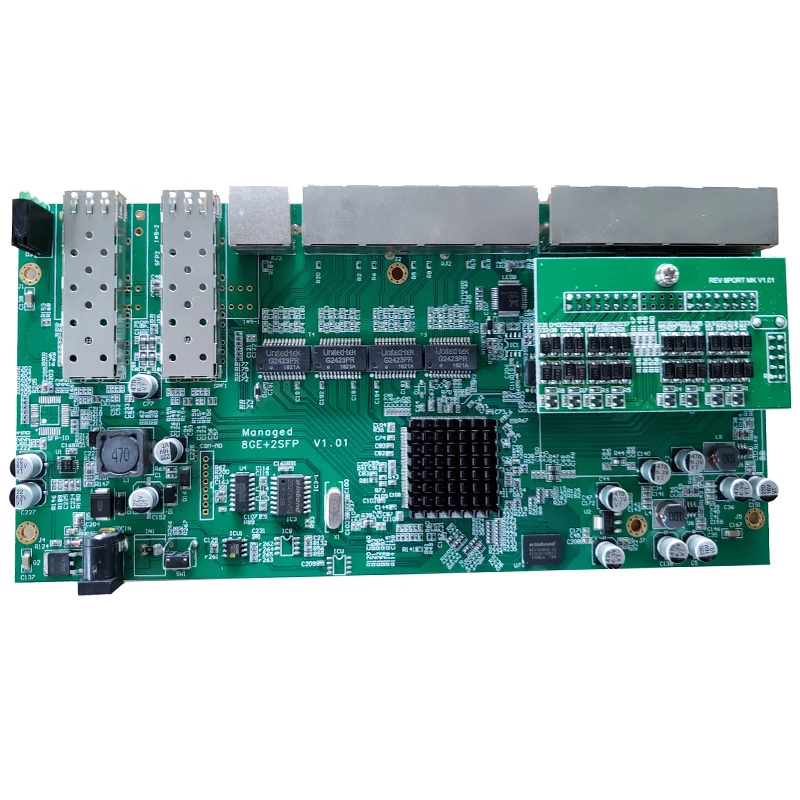 POE reverse Switch board with web management 2 Port SFP + 8 Ports GE Rj45 Operational PD switch | Компьютеры и офис