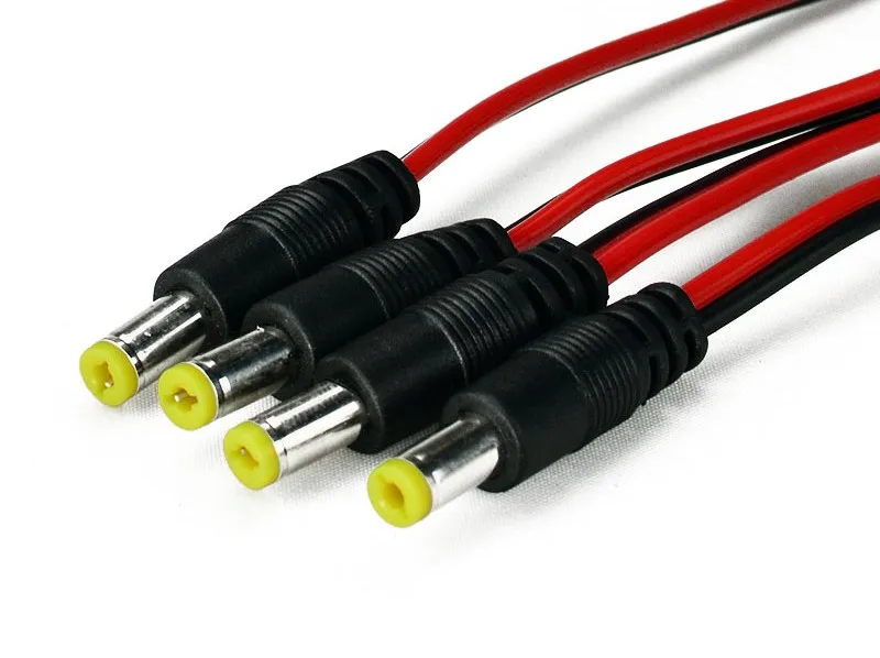 2,1*5,5 мм DC Мощность разъем медный кабель 12 V косичку мужской монитор штекера видеонаблюдения Камера или светодиодный