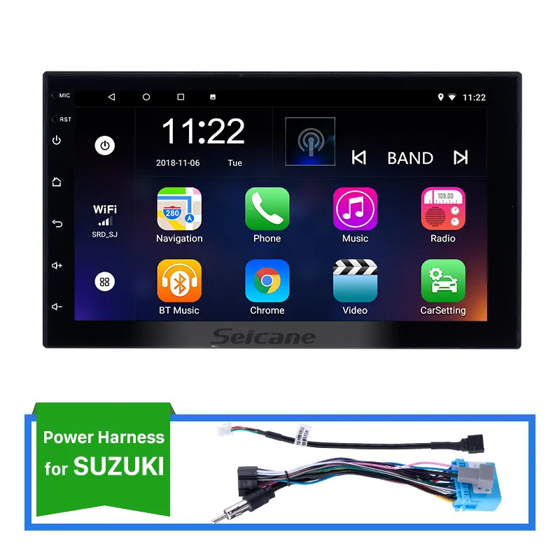 for Suzuki cable Seicane Универсальный 2Din Android 8,1 8-ядерный автомобиля gps навигации стерео для Honda Kia Nissan Suzuki Toyota VW hyundai Поддержка RDS 3g - Цвет: for Suzuki cable