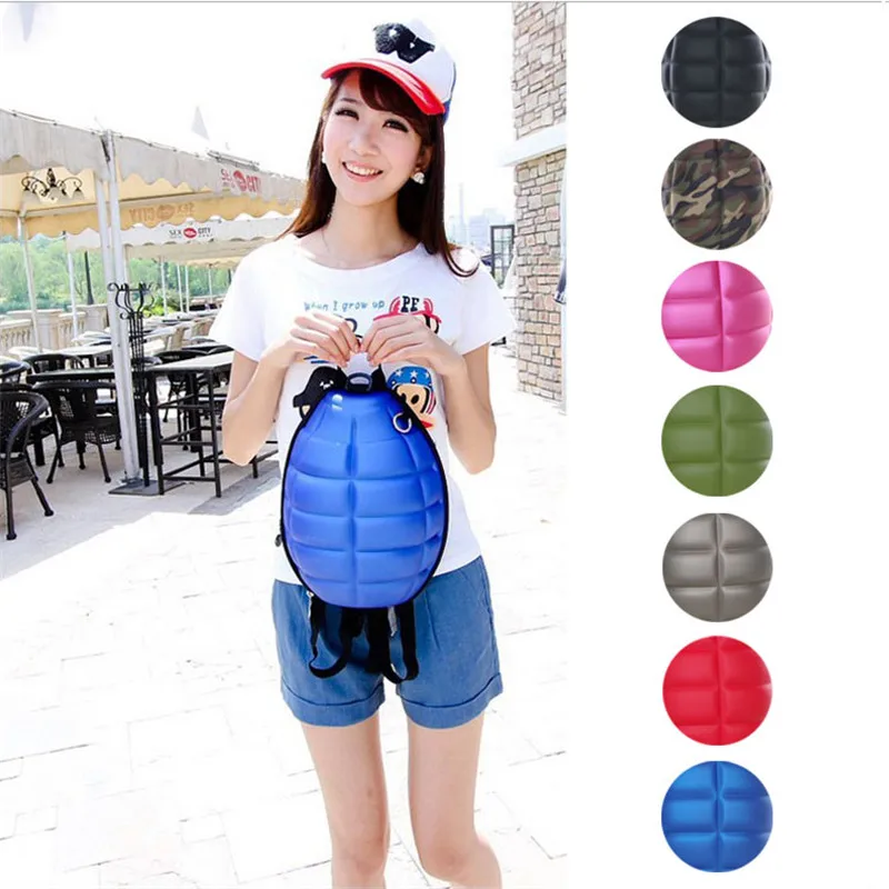 Творческий Мужская ПУ кожа Черепаший Панцирь Стиль Рюкзак Ручная Граната Сумка