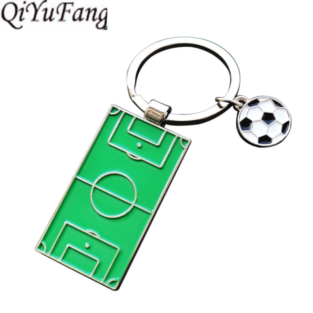 

Football Glass Vintage Keychain Gift Men Women Steampunk Steel Soccer Club Fans Key chain Holder Ornament Bag Pendant
