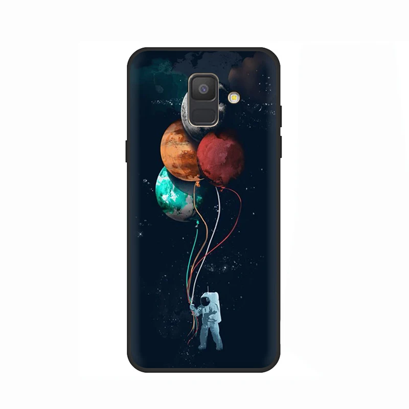B1 Space Love Луна астронавт мягкий чехол для мобильного телефона чехол для samsung Galaxy A6 7 8 9 A10 30 40 50 70 J6 - Цвет: B1