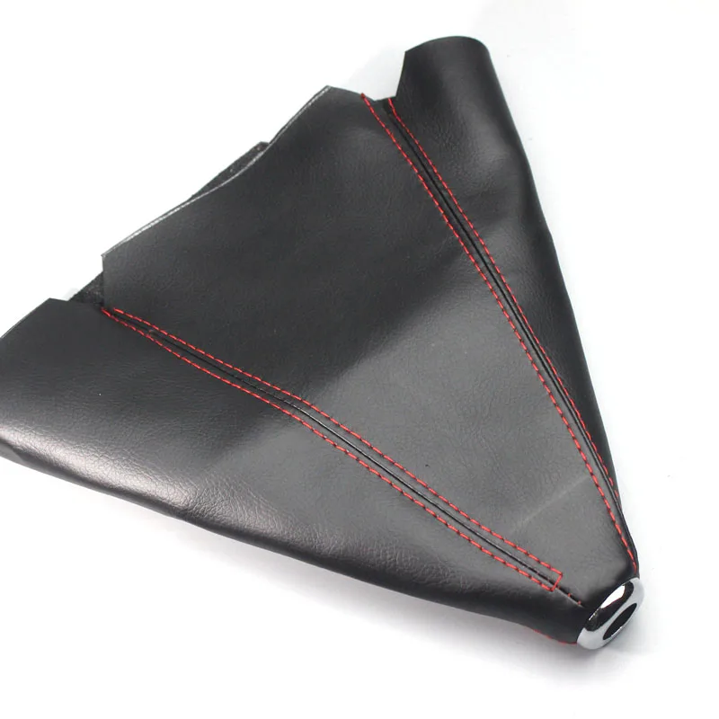 Smooth leather ZD для VW Passat B5 B6 Polo Golf 4 5 Chevrolet Cruze Lada Granta Оперативная память Карбон волокно кожа Шестерни рукоятка рычага переключения передач Пылезащитная крышка - Название цвета: Smooth leather