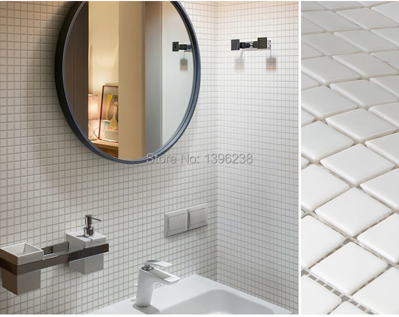 Белая мозаичная плитка из хрустального стекла настенная кухонный фон для ванной