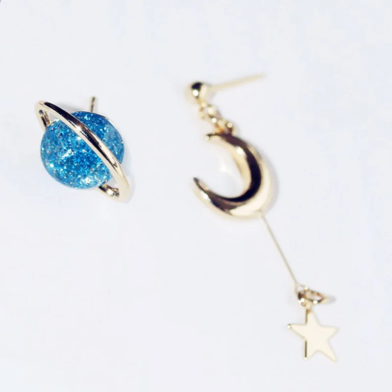 Женские длинные серьги в форме звезды и планеты|fashion long earrings|long earringslong earings fashion |