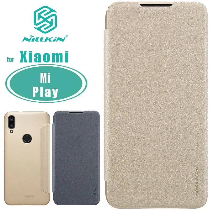 

Чехол-книжка NILLKIN для Xiaomi Mi Play, кожаный, с блестками