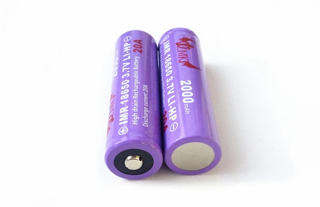 18650 20A высокое Мощность IMR 3 7 v 2000 мА/ч Перезаряжаемые платные лития ионный Литий