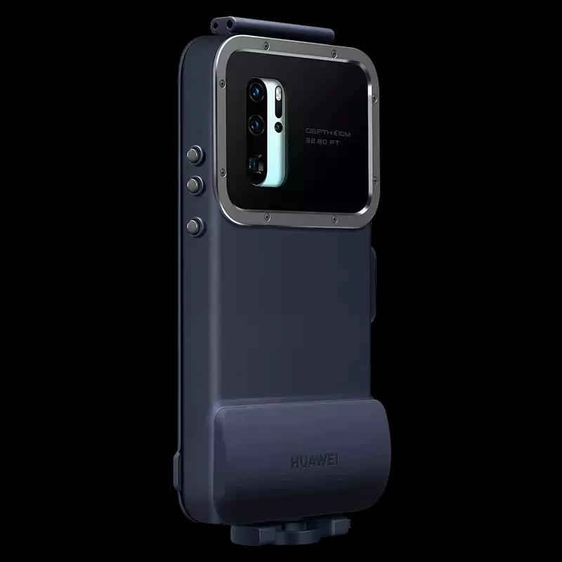 Синий HUAWEI P30 Pro Чехол для подводной съемки защитный чехол для дайвинга водонепроницаемый P30 Pro Чехол для подводной съемки Новинка - Цвет: Синий