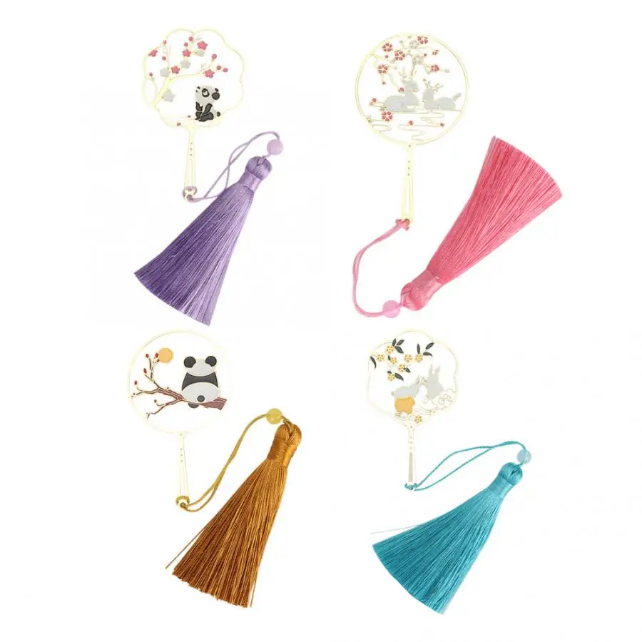 Латунный круглый веер в китайском стиле визитница с кисточкой лучший подарок