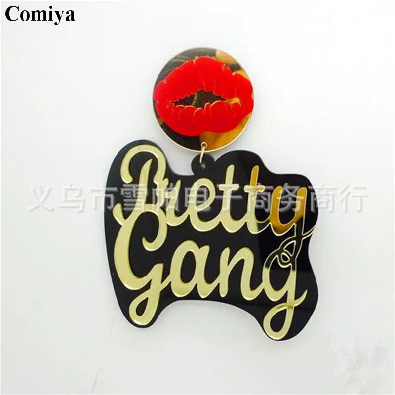 Модные большие серьги новый дизайн оптовая продажа сексуальные красные губы