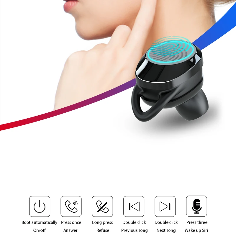 X8 TWS Bluetooth 5,0 наушники беспроводные наушники стерео с микрофоном IPX7 Водонепроницаемая игровая гарнитура для iPhone 6 7