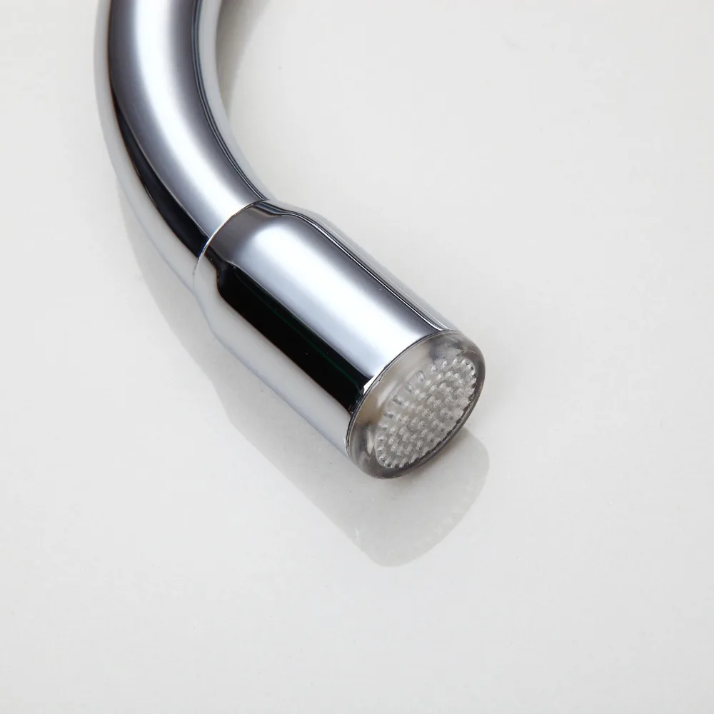 KEMAIDI 360 Поворотный Светодиодный светильник светодиодный Керамический Кран