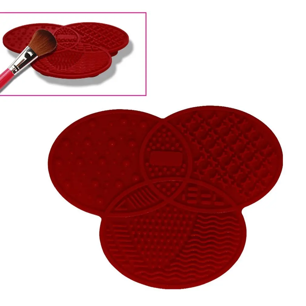 Силиконовый коврик для очистки кистей косметическое мытье макияжа гель чистящий