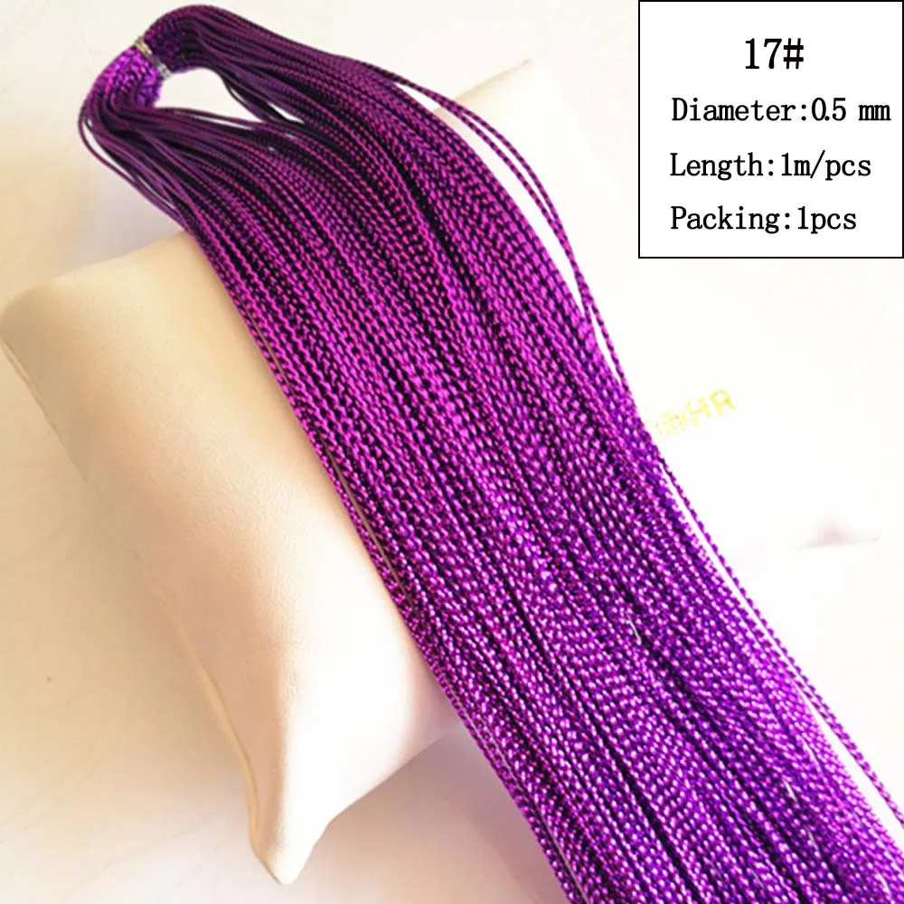 17 Красочные Braider шелковые веревки DIY ручной работы аксессуары для волос для девочек Инструменты для укладки свадебной вечеринки модные красивые волосы - Цвет: 17